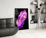 Abstract Purple Glass Wall Art.