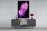 Abstract Purple Glass Wall Art.