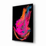 Bunte Flügel Glasbild - 72x46 cm