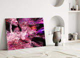 Purple Space Glass Wall Art.