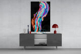 Colored Flow Glass Wall Art.
