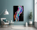 Colored Flow Glass Wall Art.