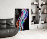 Colored Flow Glass Wall Art.