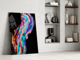 Colored Flow Glass Wall Art.