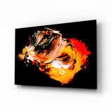Der Charme von Gelb Glasbild - 72x46 cm