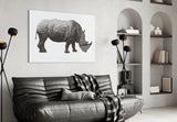 Rhino Glass Wall Art.