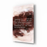 Burgundy Watercolor Morning Quote Glass Wall Art - 72x46 cm