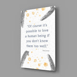 Bukowski Quotes Glass Wall Art.