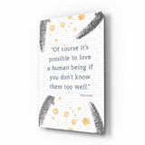 Bukowski Quotes Glass Wall Art.