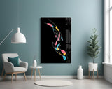Abstract Colorful Hands Glass Wall Art.
