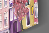 Fairy Tale City Glass Wall Art.