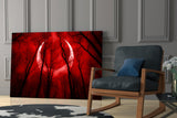 Red Sky Glass Wall Art.