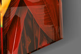 Red Leaves Glass Wall Art.