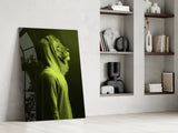 Green Lion Head Glass Wall Art.