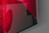 Red Umbrella Glass Wall Art.
