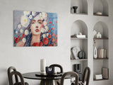 Women and Flowers Glass Wall Art.