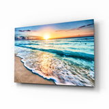 Le coucher du soleil Impression sur verre