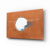 Abstract Cinnamon Glass Wall Art - 72x46 cm