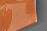 Abstract Cinnamon Glass Wall Art.