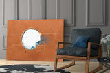 Abstract Cinnamon Glass Wall Art.