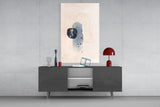 Abstract Beige Glass Wall Art.