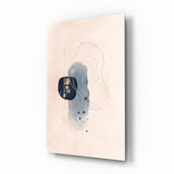 Abstraktes Beige Glasbild - 72x46 cm