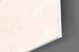 Abstract Beige Glass Wall Art.
