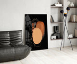 Abstract Black Glass Wall Art.
