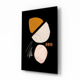 Abstract Acorn Glass Wall Art - 72x46 cm