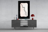 Abstract Distinction Glass Wall Art.