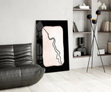 Abstract Distinction Glass Wall Art.