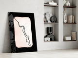 Abstract Distinction Glass Wall Art.
