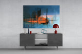 Abstract Silhouette Glass Wall Art.