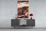 Abstract Earth Glass Wall Art.