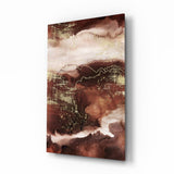 Abstrakte Erde Glasbild - 72x46 cm