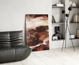 Abstract Earth Glass Wall Art.