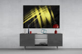 Yellow Lights Glass Wall Art.