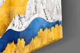 Colorful Mountains Glass Wall Art.