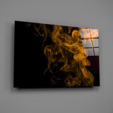 Orange Smoke Glass Wall Art.