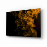 Tableau en verre Fumée orange - 72x46 cm