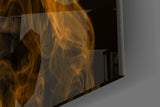 Orange Smoke Glass Wall Art.