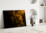 Orange Smoke Glass Wall Art.
