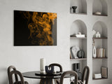 Orange Smoke Glass Wall Art.