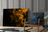 Orange Smoke Glass Wall Art.