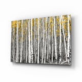 Gelber Wald Glasbild - 72x46 cm