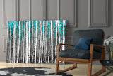 Blue Forest Glass Wall Art.