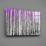 Pink Forest Glass Wall Art.