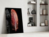 Tile Feather Glass Wall Art.