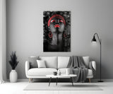 Woman and Red Glass Wall Art.