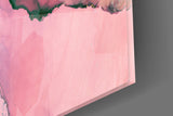 Pink Marble Pattern Glass Wall Art.